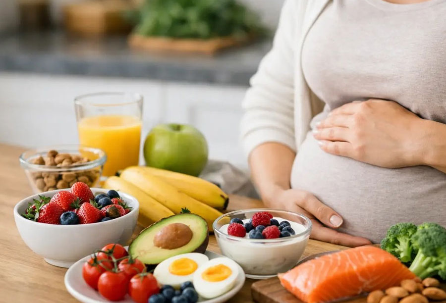 Healthy expecting mother